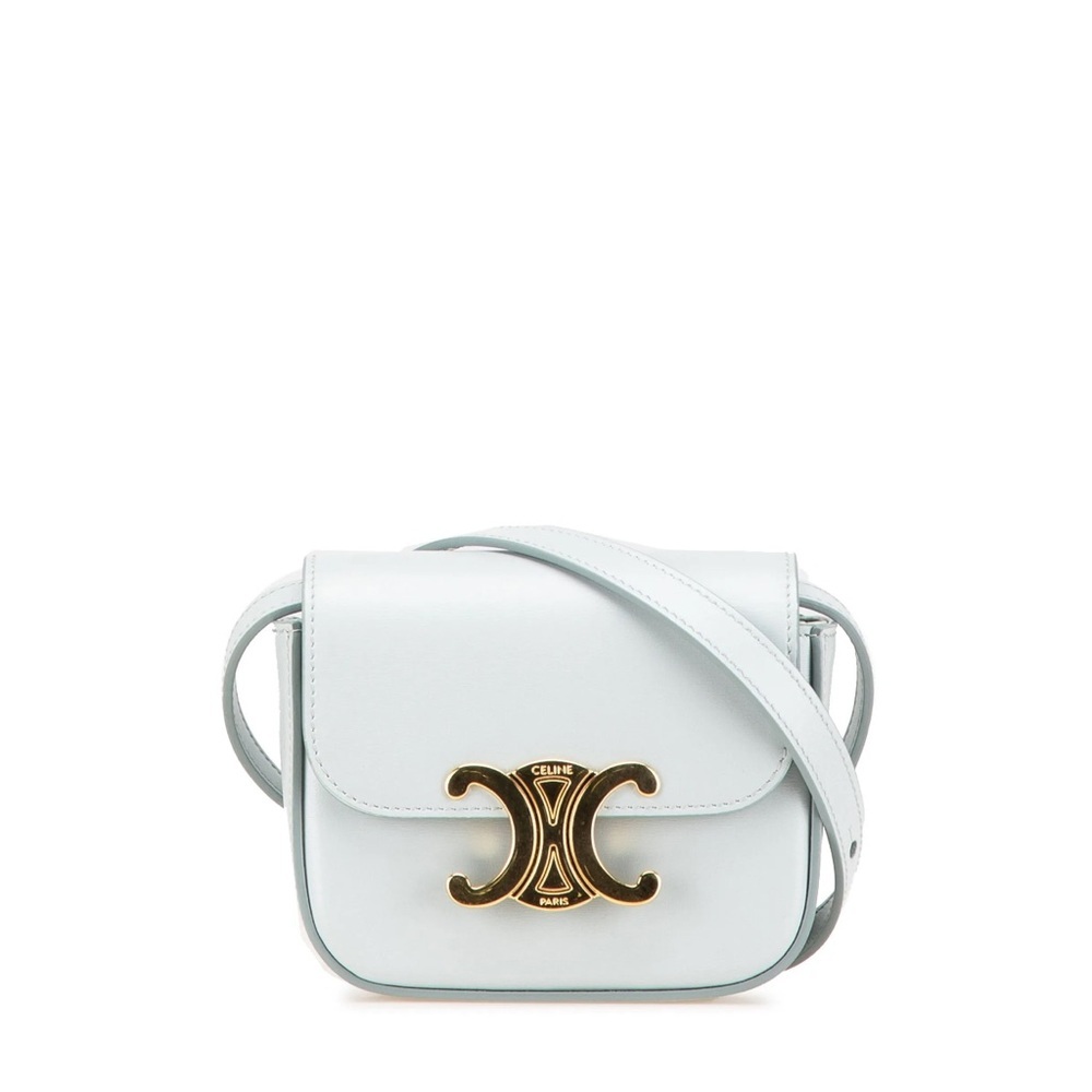 Celine triomphe Light blue Crossbody Bag with Gold Accent. Like new! Beautiful!
